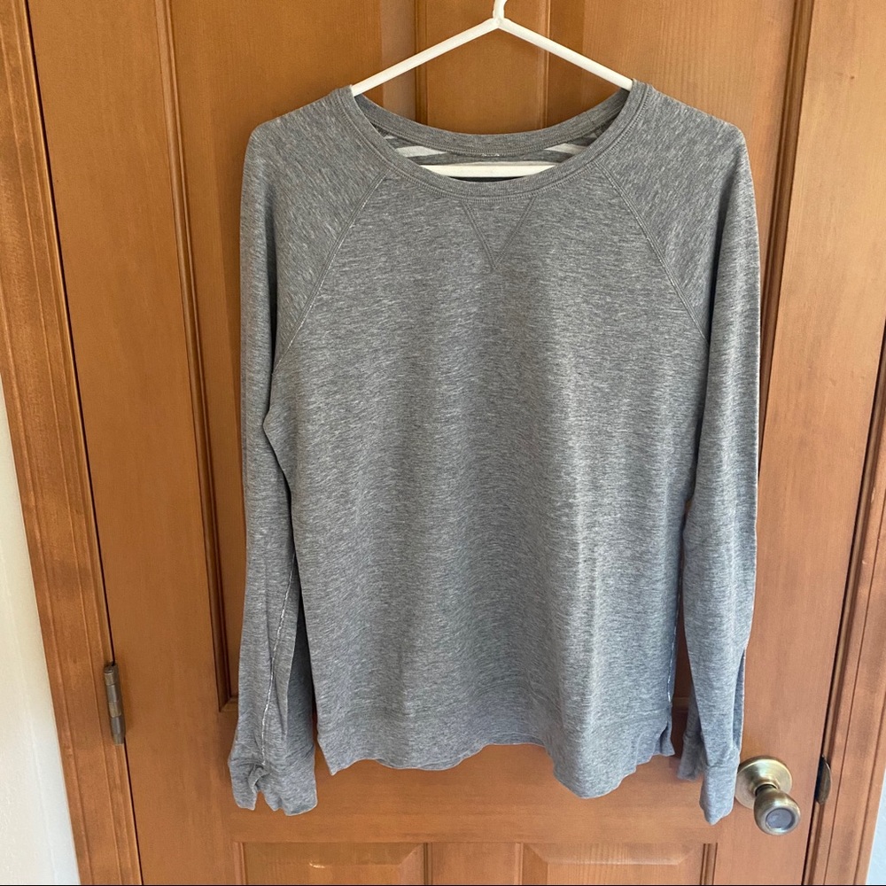Lululemon Tops | Reversible Grey & White Crewneck